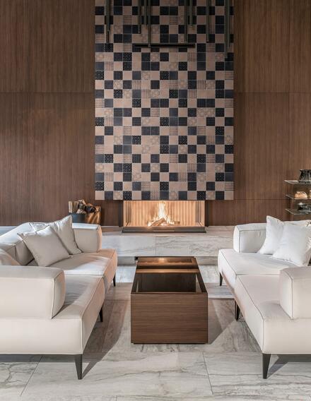 MOSAIQUE EN LAVE EMAILLEE - Mur décor