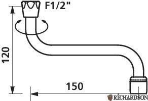 BEC UNIVERSEL - Horizontal mural - Brise-jet régulé à 3 l/min