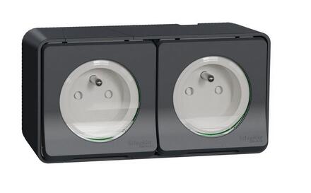 PRISE COURANT 2P+T DBL HOR.GR.MUREVA MUR36028 SCANELEC SCHNEIDER-ELECTRIC  [MUR36028] 