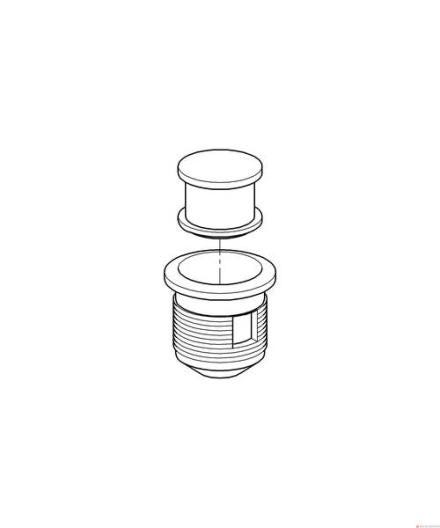 MECANISME WC ET ROBINET DE CHASSE - Bouton poussoir