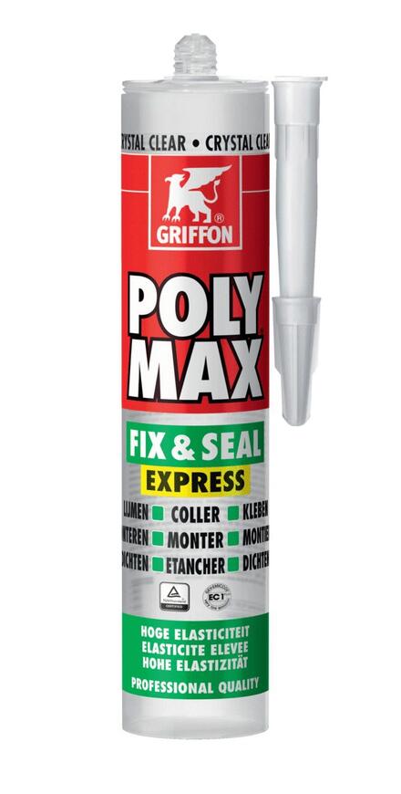 POLY MAX® FIX &amp; SEAL EXPRESS - Colle de montage et mastic d’étanchéité sans solvants - Séchage rapide