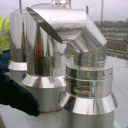 PGI POUR POELE A PELLETS ET FOYER GAZ ETANCHE - Coude