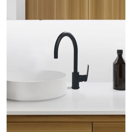 MITIGEUR LAV BEC HAUT RUBY   NOIR MAT 15NM572 PAINI FRANCE  [15NM572] 