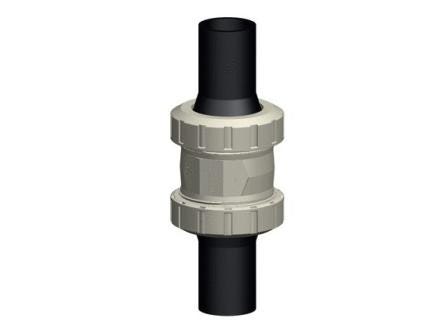 SOUPAPE DE RETENUE - Clapet à cône type 561 - PP-H a/bouts mâles p/soudage long PE100 SDR11, métrique