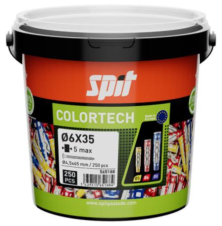 CHEVILLE COLORTECH 6X35 AV.VIS TP-250- 565188 SPIT PASLODE  [565188]
