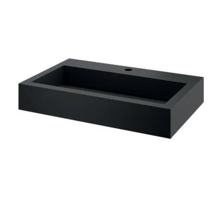 LAVABO AQUEDUTO MUR/TROU    NOIR MAT 121150BK DELABIE G ET J  [121150BK]