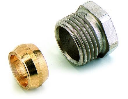 RACCORD ET TE DE REGLAGE - Raccord mécanique à bague métallique 834 - Tube cuivre / acier calibré pour robinets 808, 809, 908, 933UN