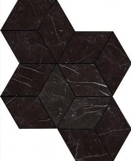 CAR. MARVEL NERO MARQUINA MOSAICO ESAGON AS4B