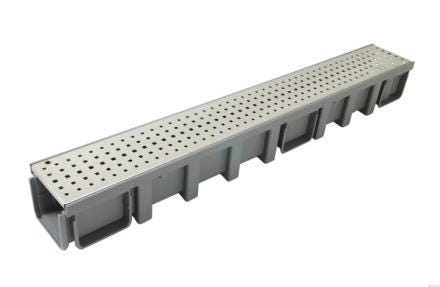 CANIVEAU +GRIL.INOX.PERF.    100X130 CAN10ATI NICOLL  [CAN10ATI]