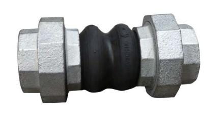 COMPENSATEUR ANTIVIBRATIL - FF - Elastomère - A soufflet EPDM avec raccord fonte galvanisé - Pression maxi 10 bar