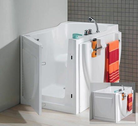 BAIGNOIRE A PORTE - Baignoire à porte en acrylique avec assise ergonomique
