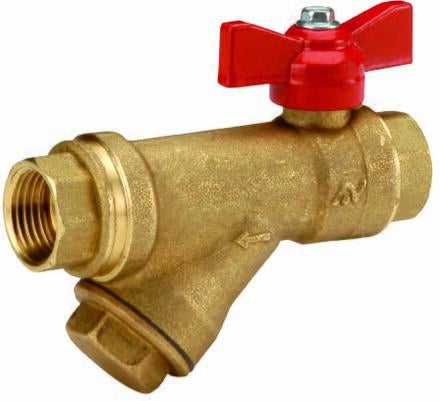 VANNE A SPHERE - GAMME AIRAGA - FF - Avec filtre incorporé - Joint d'axe torique EPDM