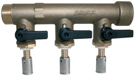 COLLECTEUR DISTRIGRIPP - Sanitaire/chauffage type Fc ø27 - Entraxe 50 mm