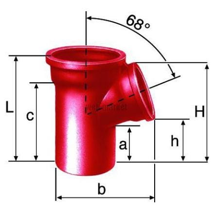 EMBRANCHEMENT SPL SME 68' DN100 DN50   156005 ST GOBAIN PAM BATIMENT  [156005]
