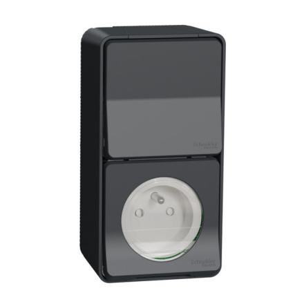 PRISE COURANT +VA ET VIENT VERT.GRIS MUR36025 SCANELEC SCHNEIDER-ELECTRIC  [MUR36025]