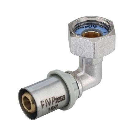 COUDE MULTICOUCHE A SERTIR ET A VISSER EASYTEC - Avec écrou tournant