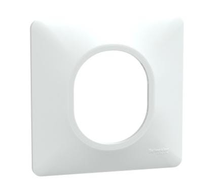 PLAQUE FINITION 1 POSTE BLC OVALIS SCHS320702