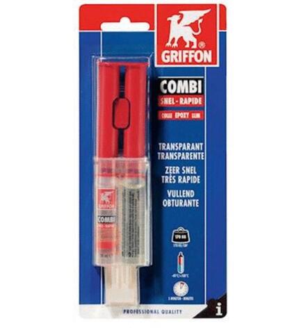 COMBI RAPIDE - Colle époxy à 2 composants, transparente à prise rapide