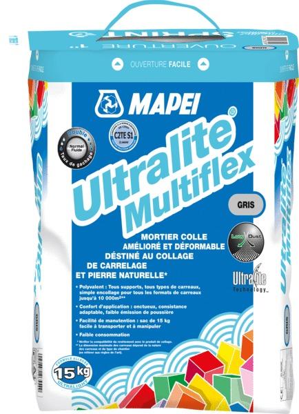 ULTRALITE MULTIFLEX - Mortier colle allégé amélioré C2TES1, déformable, à consistance variable