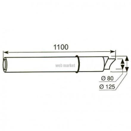 VENTOUSE TERM.HOR.CONDENS D80/125  0020257018 SAUNIER DUVAL - VAILLANT GROUP  [0020257018]