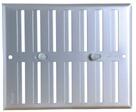 GRILLE D'AERATION A VISSER - En aluminium gris - A fermeture - Sans moustiquaire