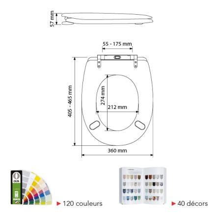 ABATTANT ARIANE DECORS CHENE RUST 7AR11334101 OLFA  [7AR11334101]