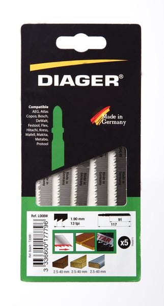 LAME SCIE SAUTEUSE L117 AGGLO.1,9-40   L008W5 DIAGER FRANCE  [L008W5]