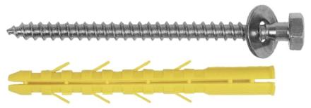 CHEVILLE PLASTIQUE - Cheville sabot de charpente - Matériaux creux : parpaing ou brique