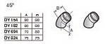 COUDE PPS 45 DEGRES D160MM    DY824 100002398 DE DIETRICH EQUIP THERMIQU BDR  [100002398]