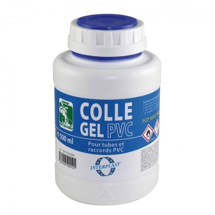 COLLE PVC BOITE+PINCEAU                 500ML GEB