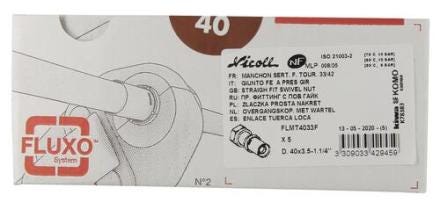 MANCHON MULTICOUCHE FLUXO® - FF - Avec écrou tournant