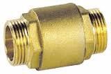 CLAPET DE NON-RETOUR - DOUBLE GUIDAGE - MM - Corps laiton - Obturateur nylon - Joint NBR