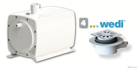SANIFLOOR+ - Pompe de relevage pour douche à l'italienne avec bonde