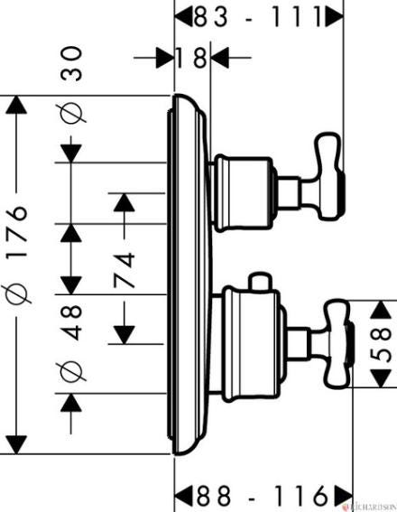 SET FINIT. DCH.TH. MONTREUX     AXOR 16820000 HANSGROHE  [16820000]