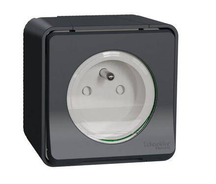 PRISE DE COURANT 2P+T GRIS MUREVA    MUR35031 SCANELEC SCHNEIDER-ELECTRIC  [MUR35031] 