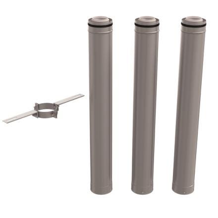 KIT 3CEP D'ETAGE D80/130MM  3M SS CON. 330684 UBBINK  [330684]