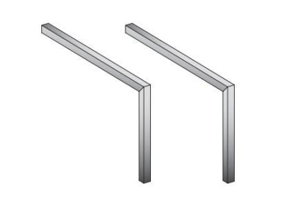 PIEDS METRO26 H8CM CHROME -PAIRE-     XA943.C