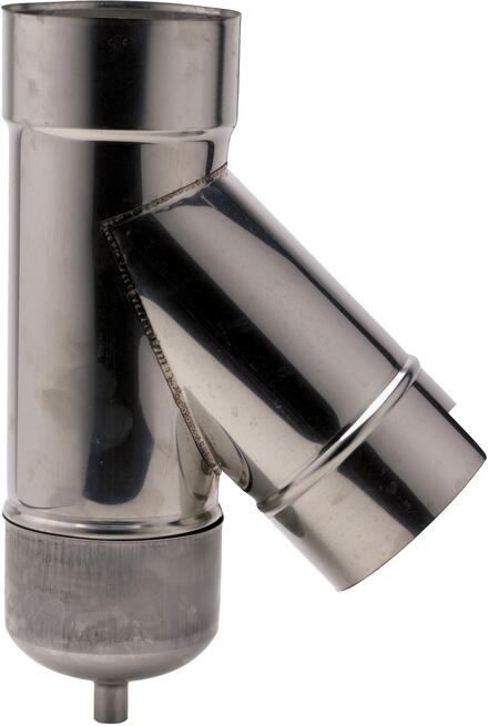 ACCESSOIRES TUBAGE FLEXIBLE - Té de tubage + purge - Inox 316 - Super Ten Liss