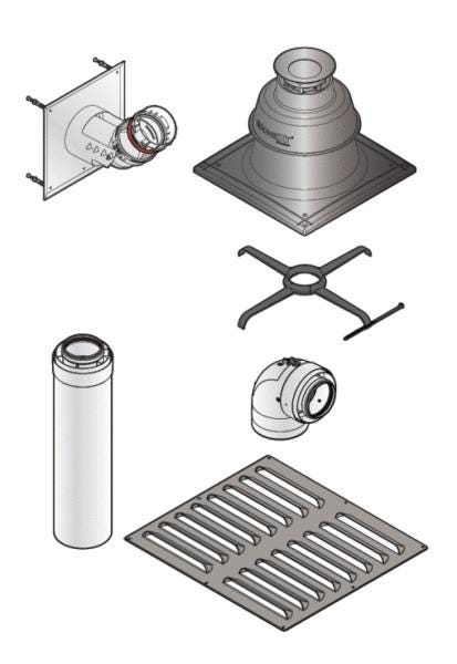 KIT RACCORDEMENT MUR.B33 80/125 DY924 7650956 DE DIETRICH EQUIP THERMIQU BDR  [7650956]
