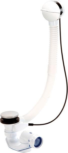 EASYBAIN WAVE - Vidage à câble avec siphon à joint intégré, volant design et clapet recouvrant ABS
