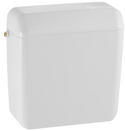 RESERVOIR DE CHASSE ATTENANT, SIMPLE TOUCHE INTERROMPABLE - alimentation latérale interchangeable, robinet flotteur compact 12 x 17