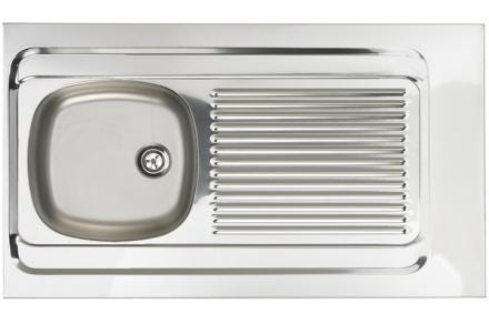 EVIER A POSER REVERSIBLE - LAVELLI - Inox lisse 18/10