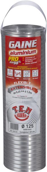 CONDUIT CIRCULAIRE FLEXIBLE - Gaine souple accordéon - Aluminium