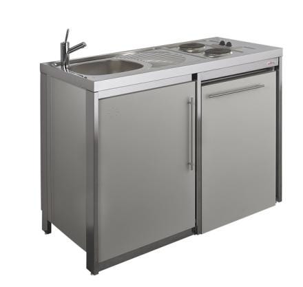 MEUBLE BAS METALLINE 120 1P+N.ALU  ABAJ120T44 MODERNA FRANCE  [ABAJ120T44]