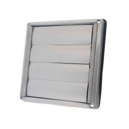GRILLE INOX A VOLETS GRAVITAIRES D125  GVI125 AXELAIR  [GVI125]