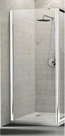 YOUNG F - Paroi fixe pour pose avec une porte en angle pour young S, 1B, 2B - Hauteur 190 cm - Ep. verre 6 mm