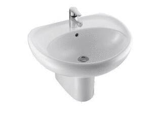 MIDEO - Lavabo autoportant - Installation sur colonne ou cache-siphon