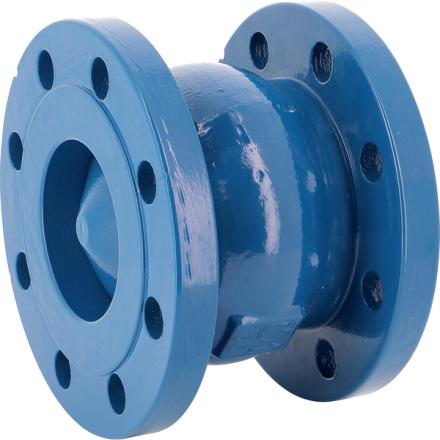 CLAPET DE NON-RETOUR - DOUBLE GUIDAGE - Corps fonte EN GJL-250 - Ogive fonte EN GJS-400-15 - A brides GN 10/16 - Joint EPDM