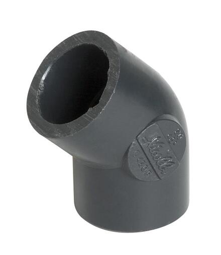 COUDE A COLLER PVC - FF - 45°