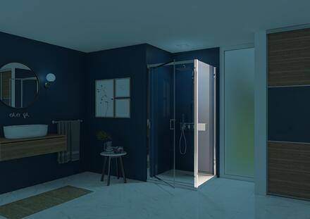SMART EXPRESS FIXE - Paroi fixe pour montage en angle ou contre un mur